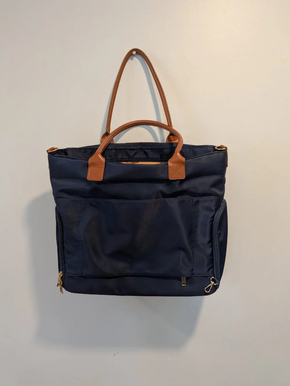 Sarah Wells Abby pumping tote bag Navy blue